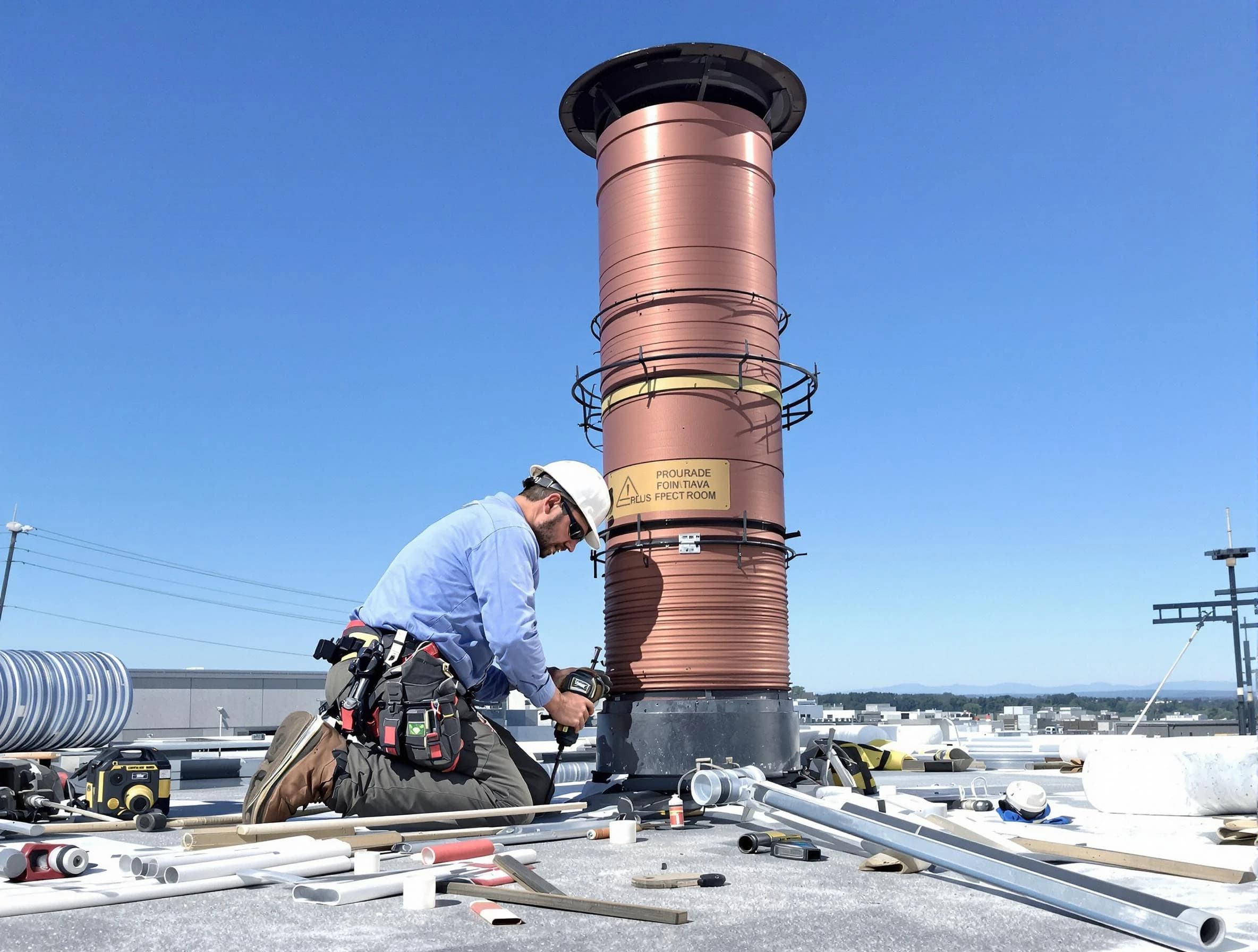 Installed chimney liner by Riverdale Chimney Sweep in Riverdale, UT