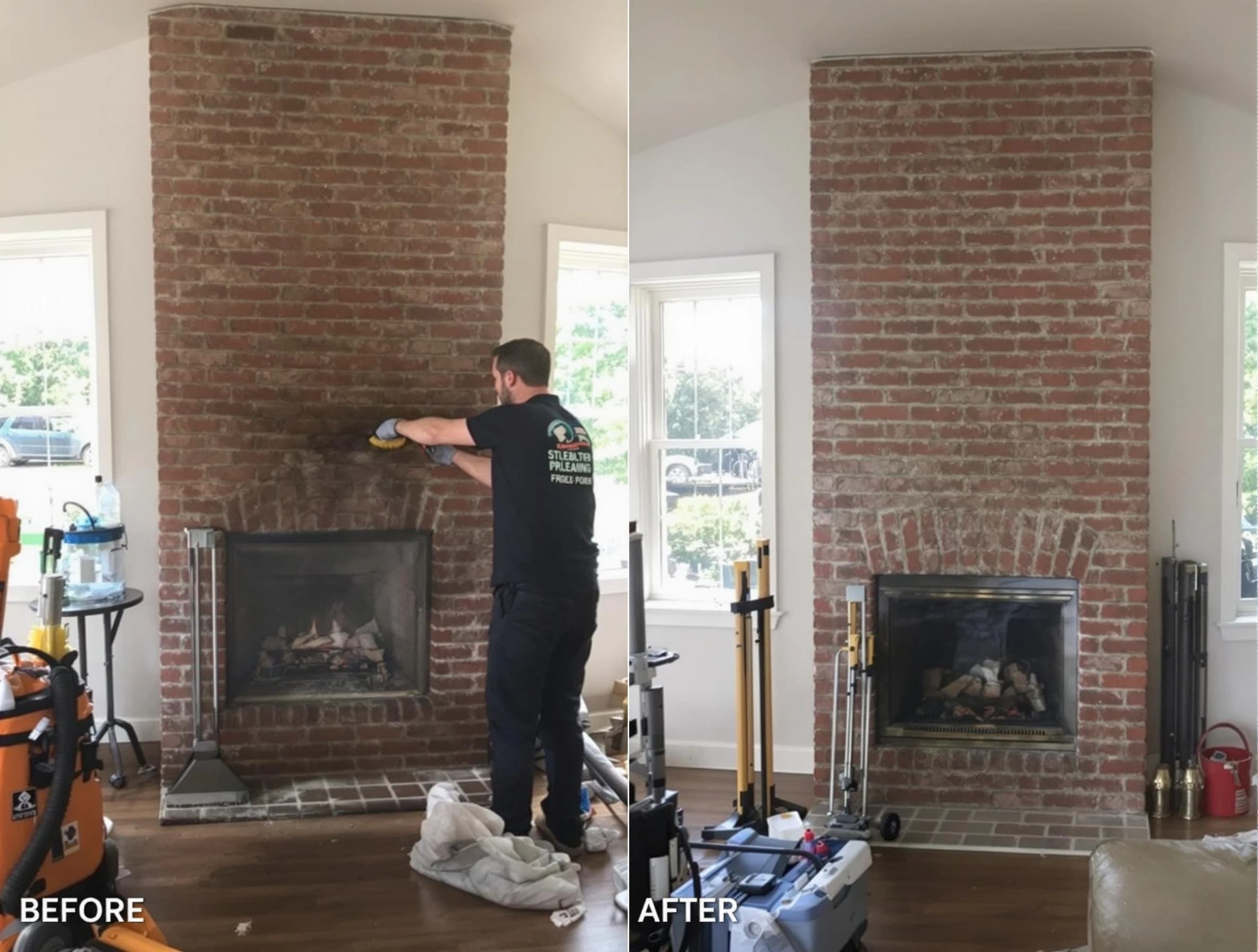 Finished chimney sweeping service by Riverdale Chimney Sweep in Riverdale, UT