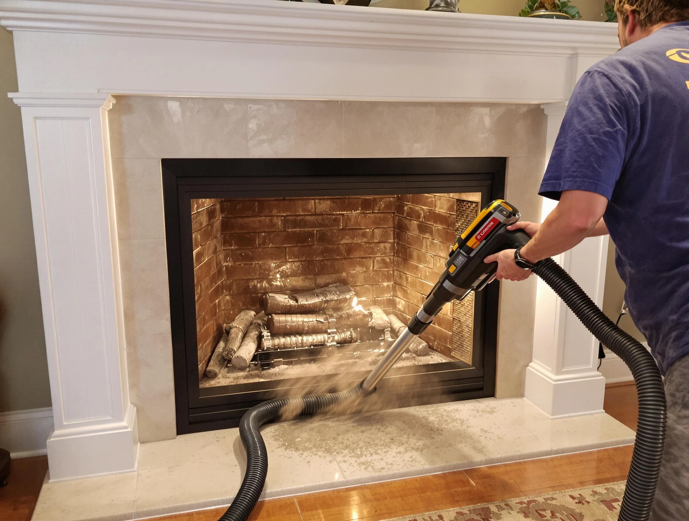 Fireplace cleaning performed by Riverdale Chimney Sweep in Riverdale, UT