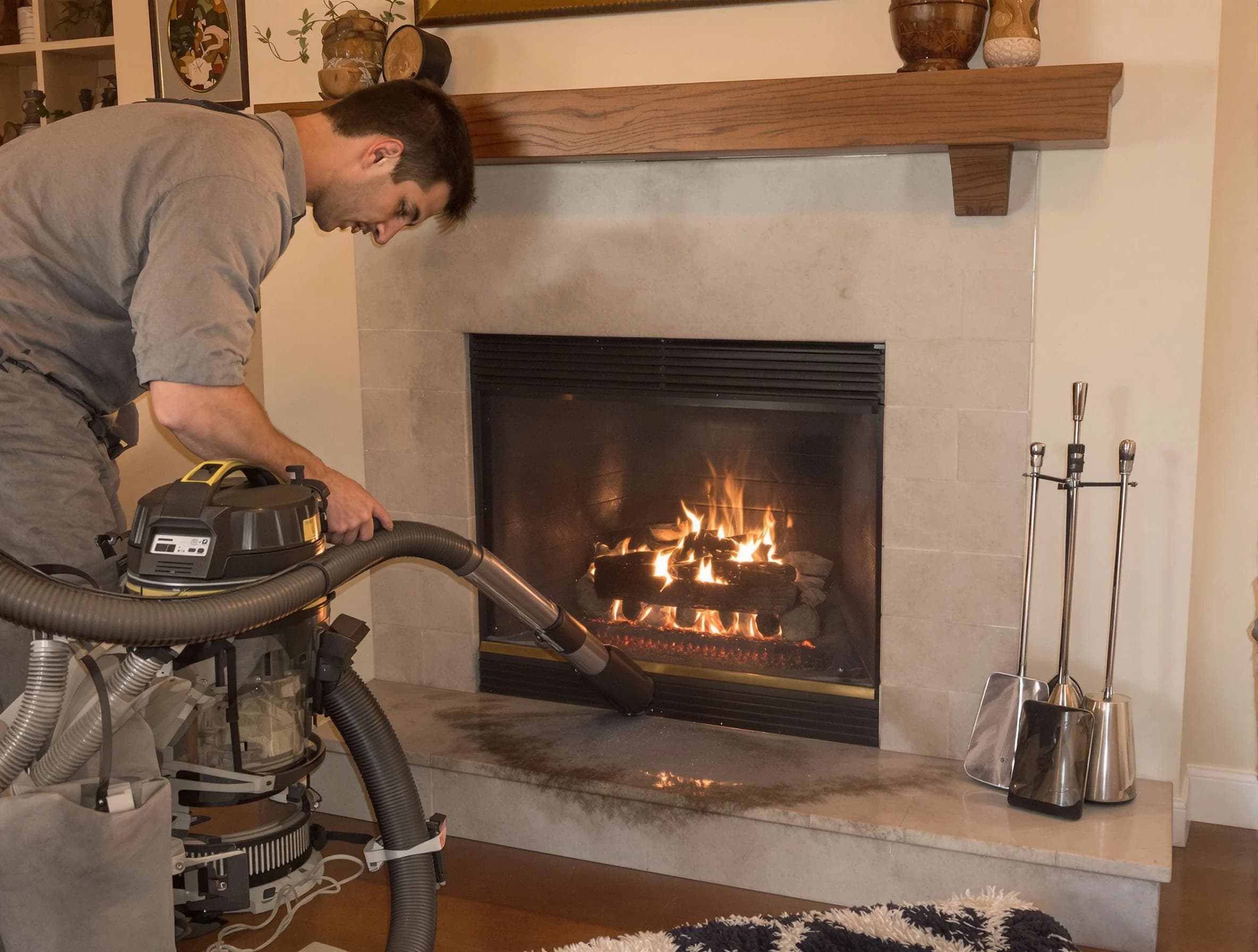 Routine fireplace upkeep by Riverdale Chimney Sweep in Riverdale, UT