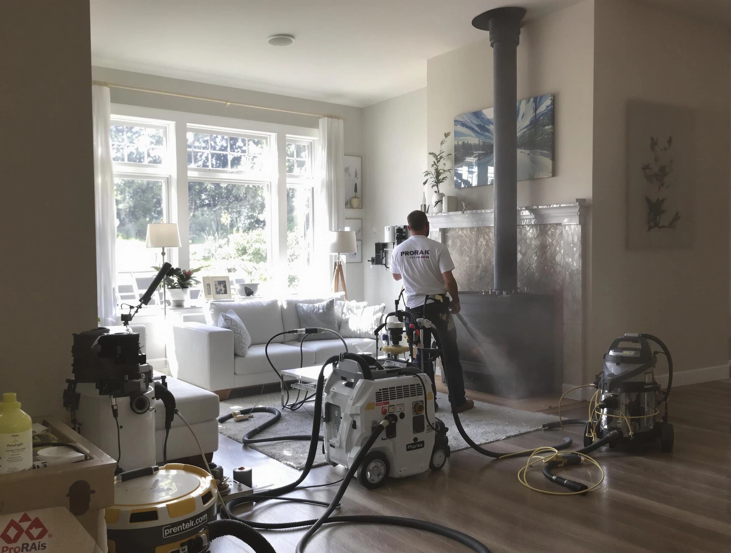 Soot removal service by Riverdale Chimney Sweep for a fireplace in Riverdale, UT