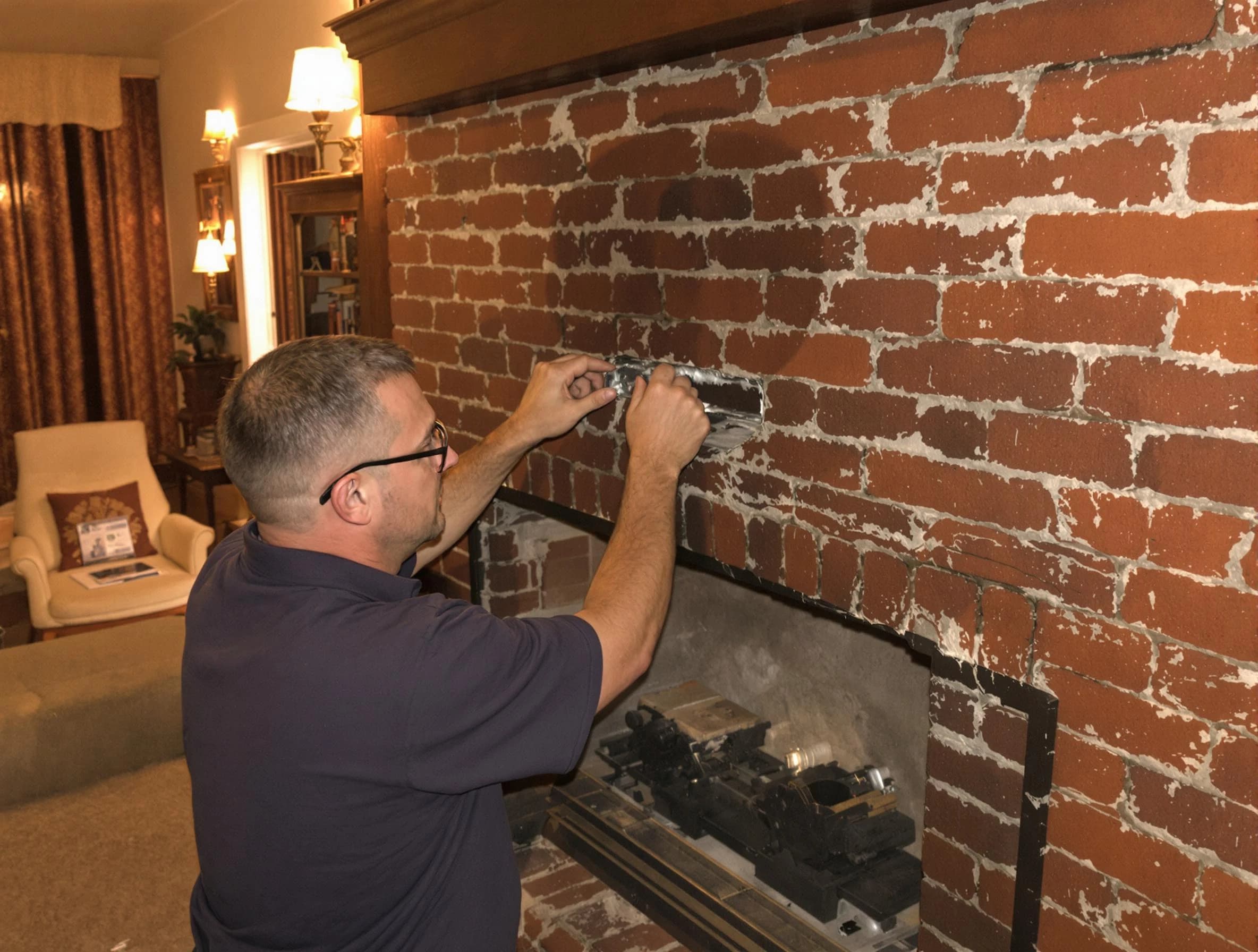 Riverdale Chimney Sweep expert fixing a fireplace in Riverdale, UT