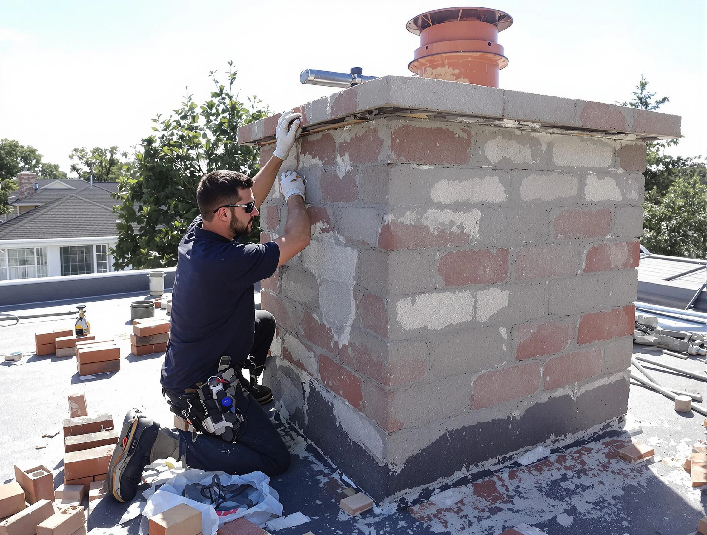 Advanced chimney repair process by Riverdale Chimney Sweep in Riverdale, UT