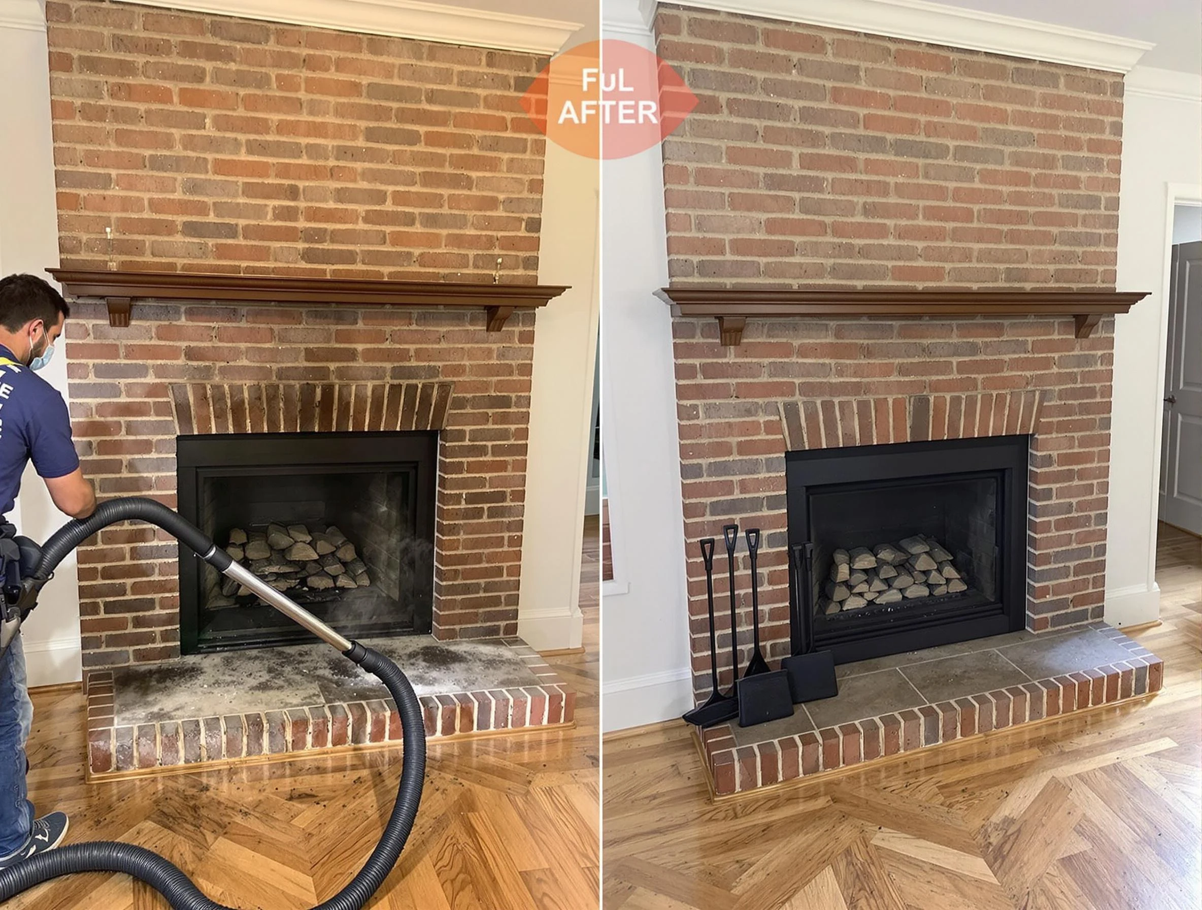 Riverdale Chimney Sweep carefully sanitizing a fireplace in Riverdale, UT
