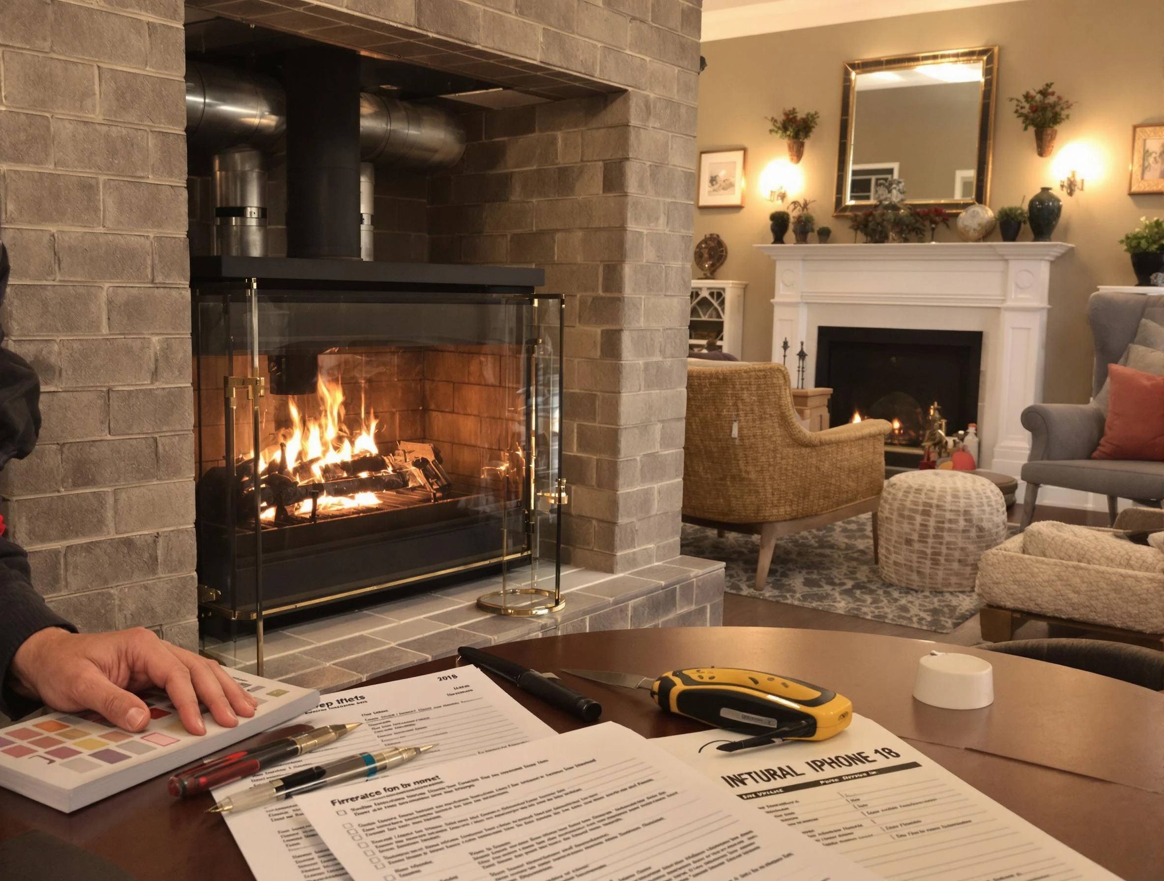 Riverdale Chimney Sweep verifying fireplace safety measures in Riverdale, UT